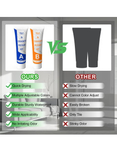 Kit de Reparación de Fregadero de Porcelana PEOGOHS 12.5x8cm 2