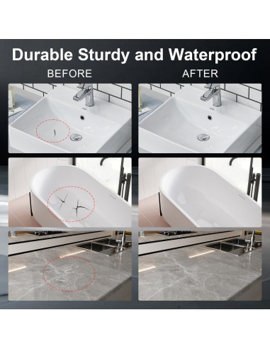 Kit de Reparación de Fregadero de Porcelana PEOGOHS 12.5x8cm