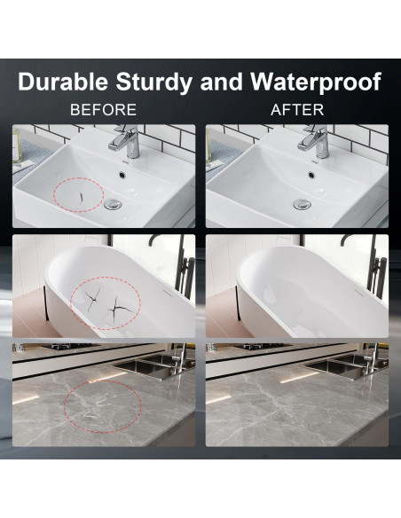 Kit de Reparación de Fregadero de Porcelana PEOGOHS 12.5x8cm