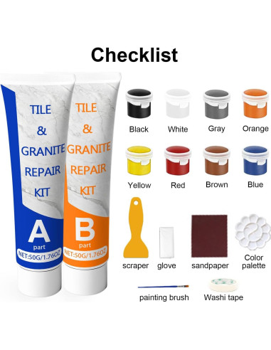 Kit de Reparación de Fregadero de Porcelana PEOGOHS 12.5x8cm