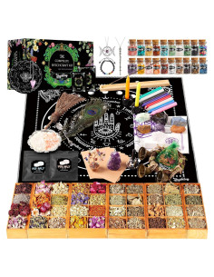 Kit de Hechicería 150 Piezas SHYSHINY - Hierbas, Cristales y Velas