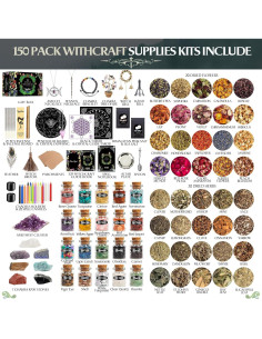 Kit de Hechicería 150 Piezas SHYSHINY - Hierbas, Cristales y Velas 2
