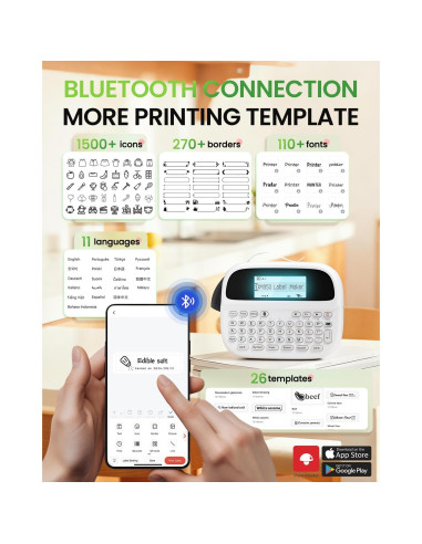 Impresora de Etiquetas Portátil EazeID M950 Bluetooth 12mm
