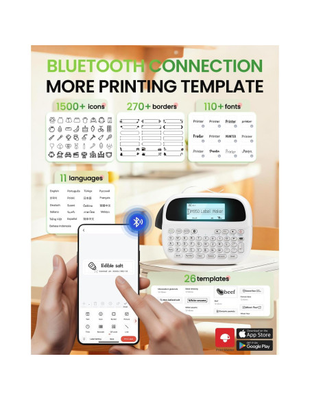 Impresora de Etiquetas Portátil EazeID M950 Bluetooth 12mm