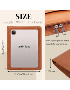 Carpeta de Cuero Calfinder con Cremallera - Portafolio Profesional 2