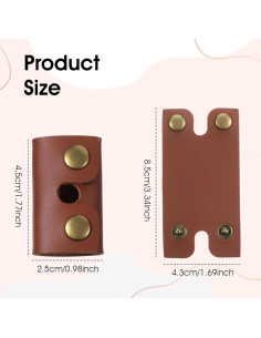 Funda de Afeitar Lusofie de Cuero Marrón para Cuchillas 2