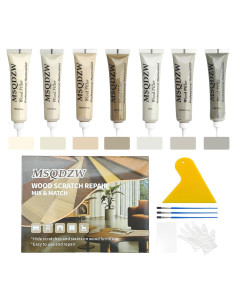 Kit de Reparación de Madera MSQDZW, 13 Piezas, Color Gris