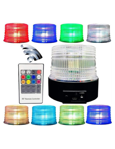 Luz Estroboscópica LED TOPKU, Baliza Magnética Recargable 8 Colores