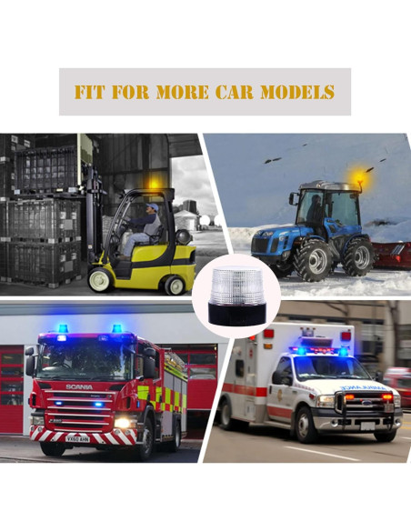 Luz Estroboscópica LED TOPKU, Baliza Magnética Recargable 8 Colores