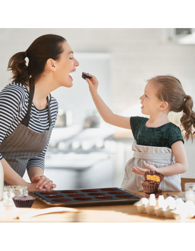 Moldes de Silicona Dropower para 12 Tazas de Mantequilla de Maní