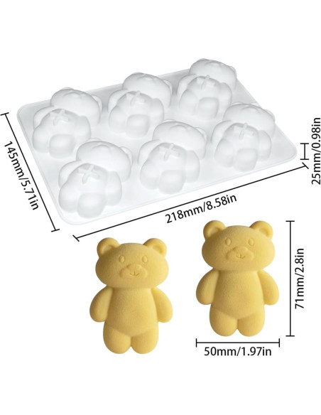 Molde de Silicona 3D Oso Mostsom para Pasteles y Postres