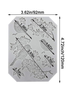 Paquete de 5 Moldes de Silicona GeoGeoDIY para Decoración de Pasteles 2