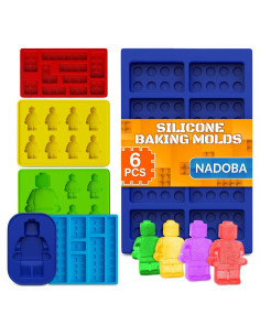 Moldes de Silicona NADOBA para Chocolate y Gominolas - 6 Piezas