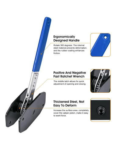 Herramienta Compresora de Caliper de Freno Rurswriyt 5 en 1