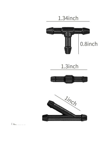 100 Conectores de Manguera Lavaparabrisas Auto OEMONEG