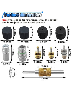 Kit de Núcleo de Válvula de Aire Acondicionado BDZMC 17PCS 2