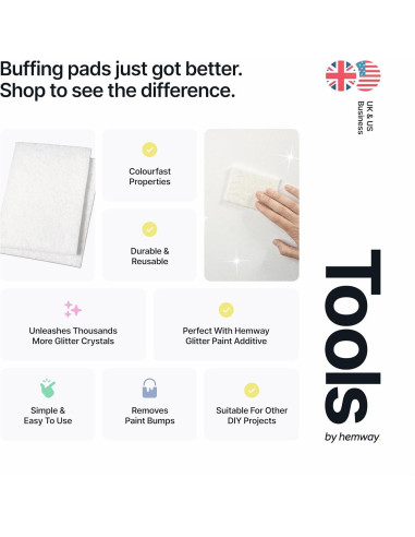 Almohadillas de Pulido de Pintura Hemway - 2 Unidades Blancas