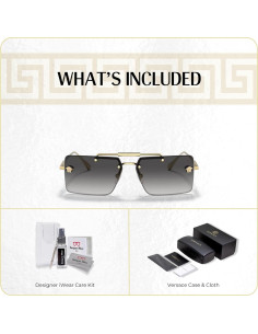 Gafas de sol Versace VE2245 doradas con kit de cuidado 2