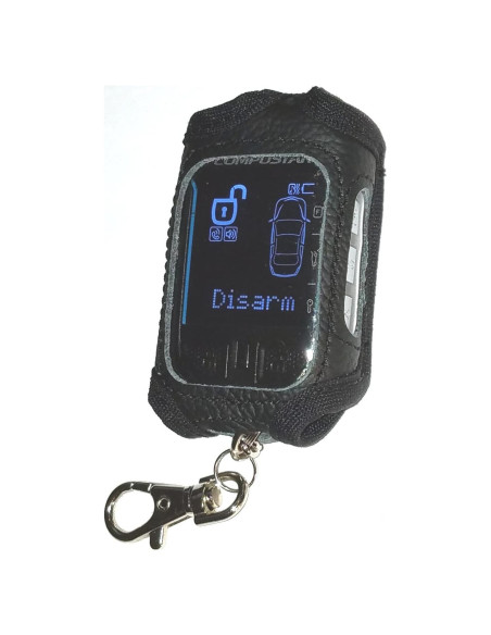 Funda de Cuero Negro para Control Remoto Compustar 2WSSR-T11 y 2WT11R-SS
