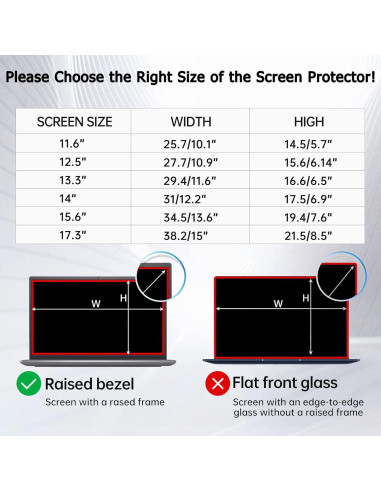 Paquete de 2 Protectores de Pantalla 17.3" XinWoTuo Anti Luz Azul