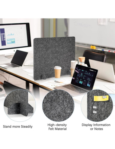 Divisores Acústicos para Escritorio AMUSIGHT 60x50 cm Paquete de 2