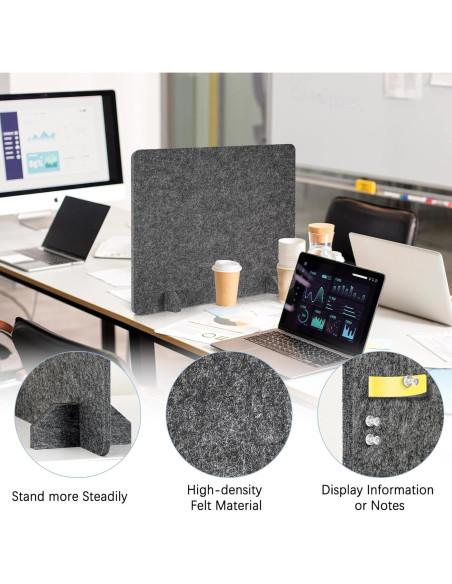 Divisores Acústicos para Escritorio AMUSIGHT 60x50 cm Paquete de 2