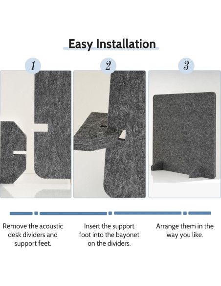 Divisores Acústicos para Escritorio AMUSIGHT 60x50 cm Paquete de 2