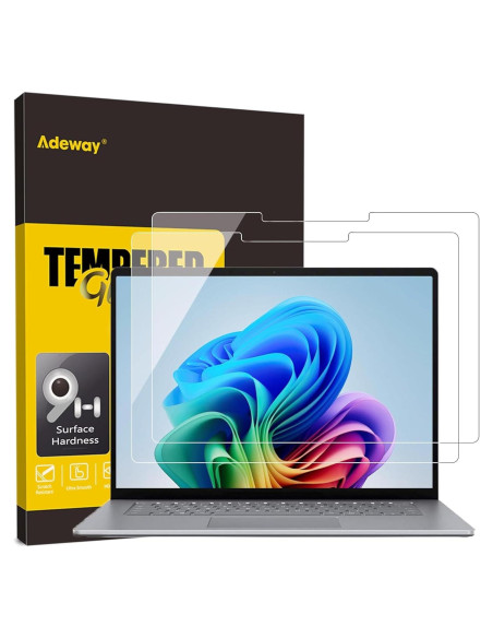 Adeway Protectores de Pantalla Vidrio Templado para Surface Laptop 7 13.8"