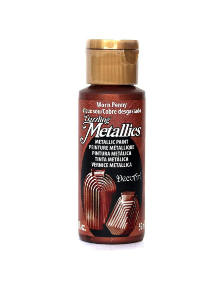 Pintura Acrílica DecoArt Dazzling Metallics 2oz Moneda Desgastada