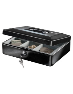 Caja de Dinero SentrySafe CB-10 Negra con Cerradura y Bandeja