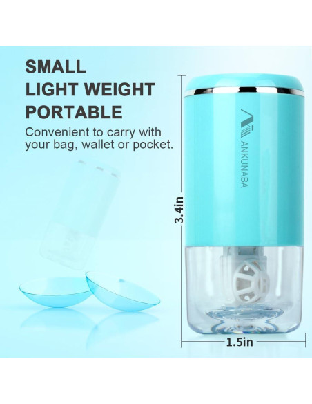 Limpiador de Lentes de Contacto ANKUNABA Portátil USB Azul