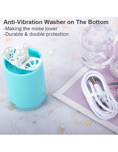 Limpiador de Lentes de Contacto ANKUNABA Portátil USB Azul