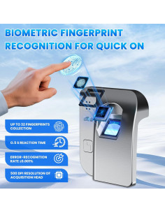 Caja Fuerte Biométrica WASJOYE 2.0 Pies Cúbicos con Alarma 2