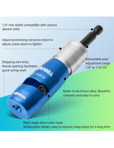 Desforrador y Retorcedor de Alambre TOOLMAYS 4 en 1 para 10-14 AWG 2