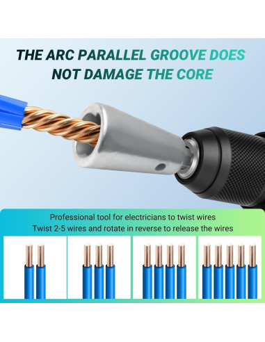 Desforrador y Retorcedor de Alambre TOOLMAYS 4 en 1 para 10-14 AWG