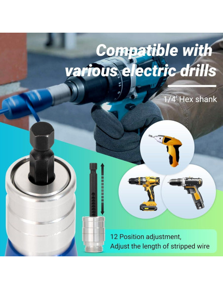 Desforrador y Retorcedor de Alambre TOOLMAYS 4 en 1 para 10-14 AWG