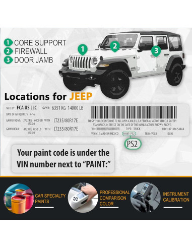 Pintura de Retoque Carsmallma PDN Sting Gray para Jeep 12ml