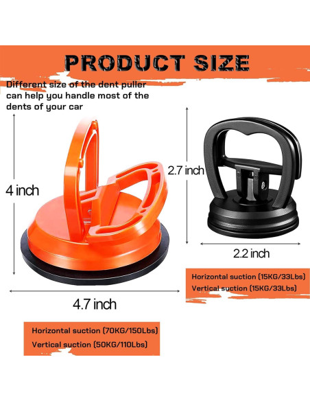 Extractor de Abolladuras Autodecora 3 Piezas con Ventosa
