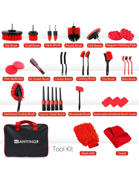 Kit de Detalle de Coche MIANYINGR 32 Piezas con Bolsa Portátil