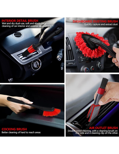 Kit de Detalle de Coche MIANYINGR 32 Piezas con Bolsa Portátil