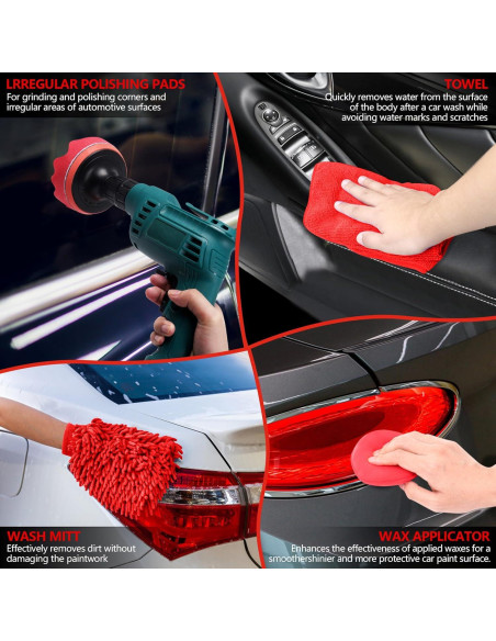 Kit de Detalle de Coche MIANYINGR 32 Piezas con Bolsa Portátil