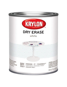 Pintura Krylon para Borrado en Seco 1 cuarto Blanco