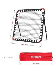 Rebotador de Fútbol NET PLAYZ 1.22m x 1.22m Ajustable 2