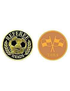 Árbitro de Fútbol Clásico Lanzando Moneda Pin-1