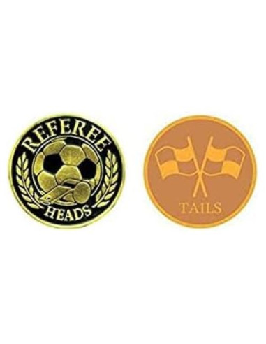 Árbitro de Fútbol Clásico Lanzando Moneda Pin-1