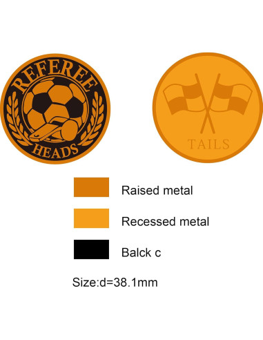 Árbitro de Fútbol Clásico Lanzando Moneda Pin-1