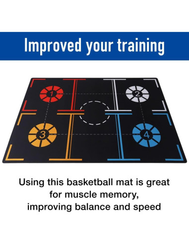 Mat de Entrenamiento de Baloncesto Japard Antideslizante 106x76cm