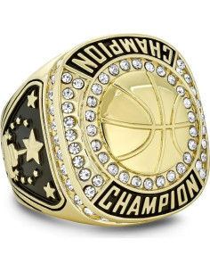 Anillo de Campeón de Baloncesto Medallas Express Dorado 2