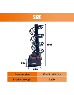 Máquina de Pickleball YUEWO PM Ajustable Portátil 26 Pelotas 2