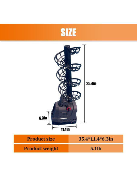 Máquina de Pickleball YUEWO PM Ajustable Portátil 26 Pelotas